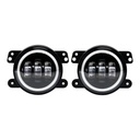 FARO NEBLINA LED 4" OJO DE ANGEL BLANCO/AMBAR 10-30V