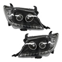 FARO PROYECTOR LED OJO DE ANGEL NEGRO SET HILUX 06-11