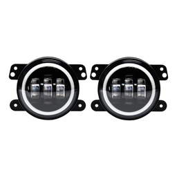 [CM-UN002] FARO NEBLINA LED 4" OJO DE ANGEL BLANCO/AMBAR 10-30V
