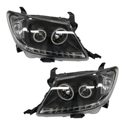 [OFR005] FARO PROYECTOR LED OJO DE ANGEL NEGRO SET HILUX 06-11