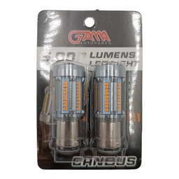 [5742107091967] BOMBILLO 1156 LED LUPA 5000 LUMENS 1 CONT. 12/24V AMBAR