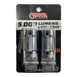 [5742107092025] BOMBILLO 3157 LED LUPA 5000 LUMENS 2 CONT. 12/24V ROJO