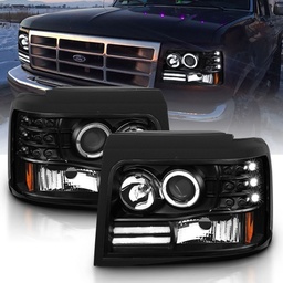 [FR507-B1WHA] FARO PROYECTOR NEGRO OJO DE ANGEL SET F-150 / BRONCO 92-96