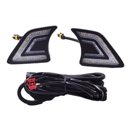 [TY-502] LED DRL BLANCO+AZUL HILUX 12-15